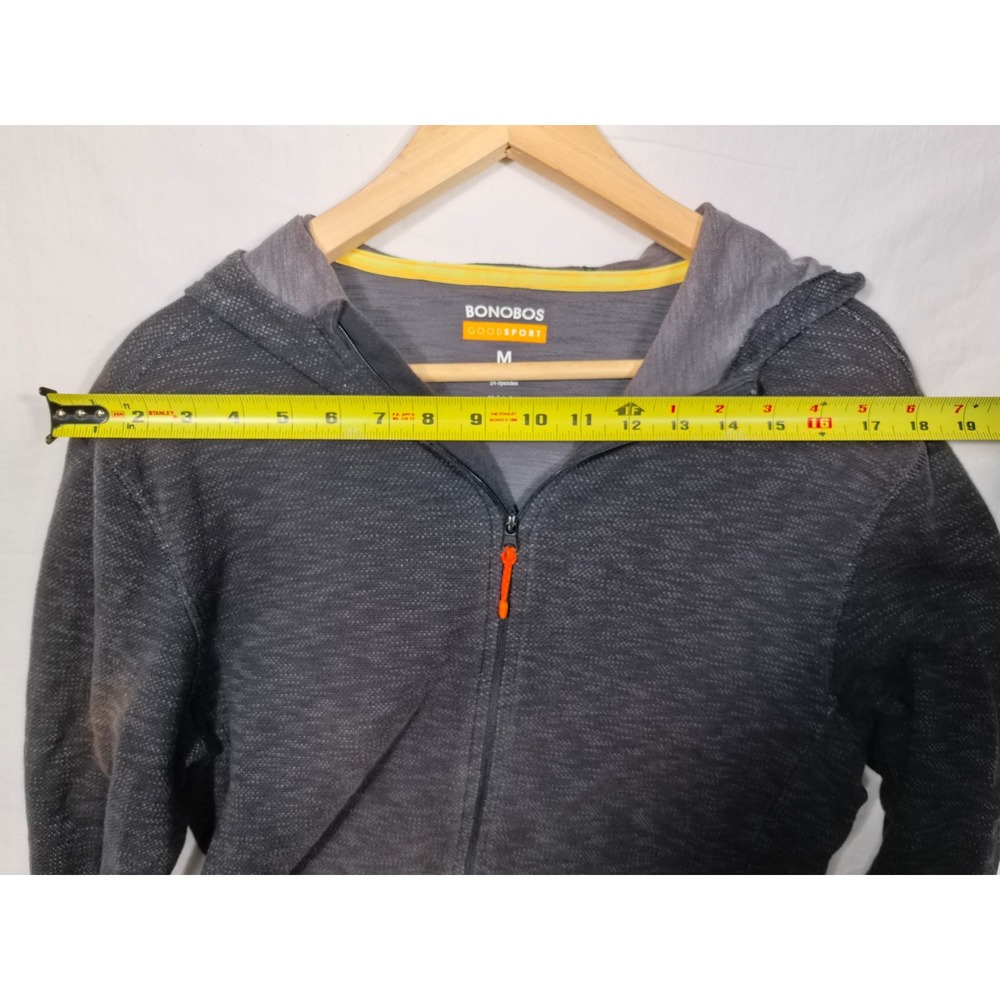 Bonobos GoodSport Hoodie M Charcoal Gray Quiet Luxury Athletic Pima Cotton - Picture 3 of 9